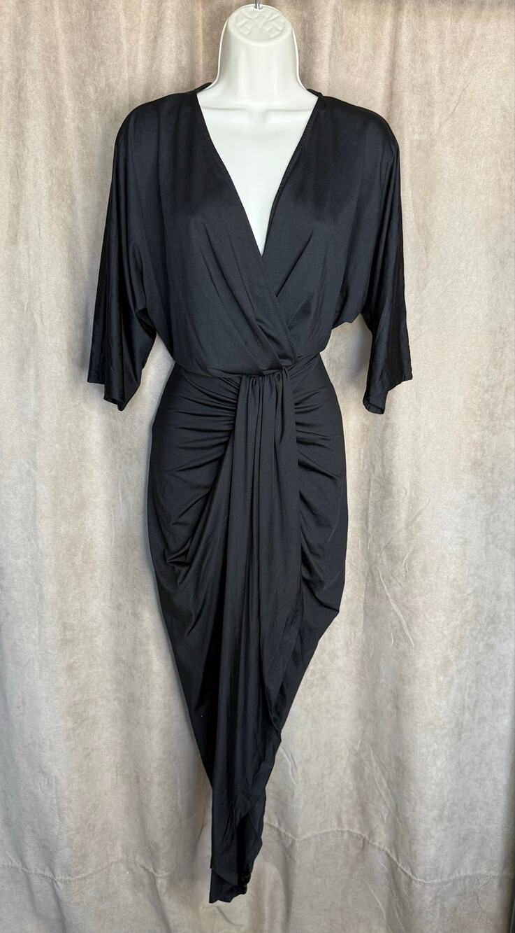 Dress Day Unique Vintage Black Stretch Dress M NWOT